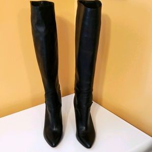 Vero Cuoio Black Leather High Heel Boots